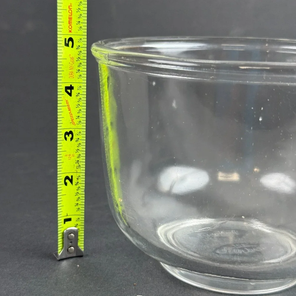 Fire King Sunbeam Mixing Bowl Clear Glass Pour Spout Vintage 13 Made in USA